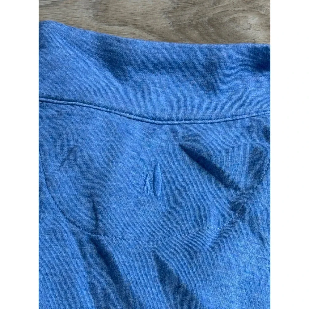 EUC Mens‎ Johnnie-O 1/4 quarter zip blue stretch pullover sweater size L